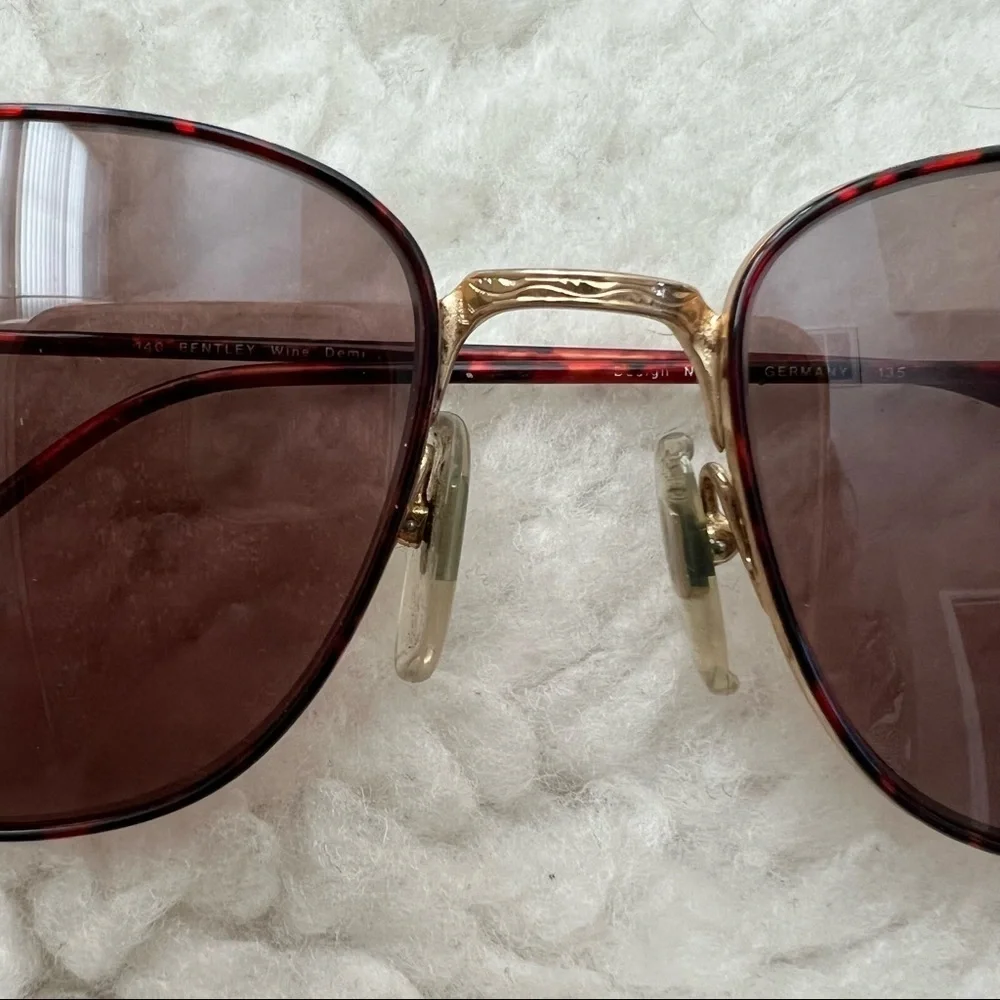 Bentley Wine Demi Nordic Germany Brown Tortoise Metal Sunglasses